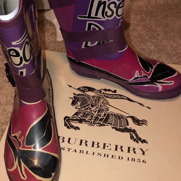 Burberry rain boots shorties authentic size 36 EUR - Picture 1 of 8